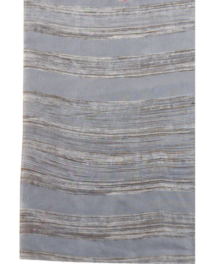 Grey Embroidered Silk Saree | Sudathi