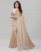 Cream Embroidered Silk Saree | Sudathi