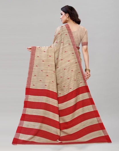 Enigmatic Brown Embroidered Silk Saree | Sudathi