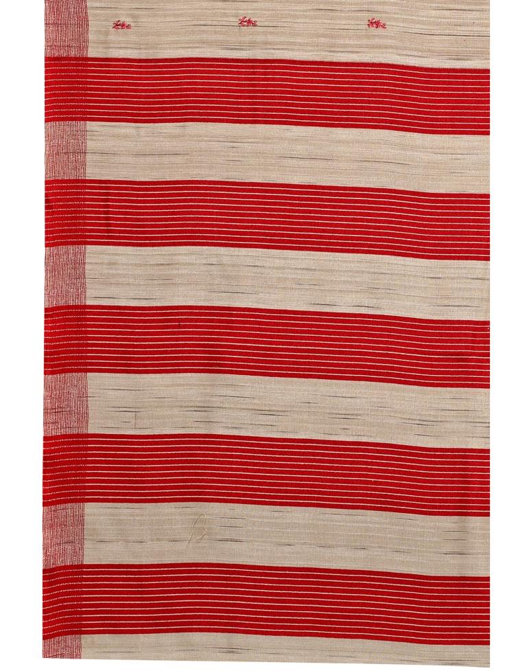 Enigmatic Brown Embroidered Silk Saree | Sudathi