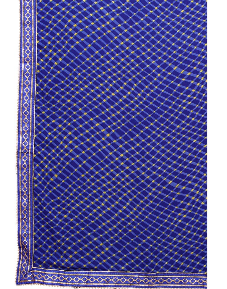 Brilliant Blue Printed Saree | Sudathi