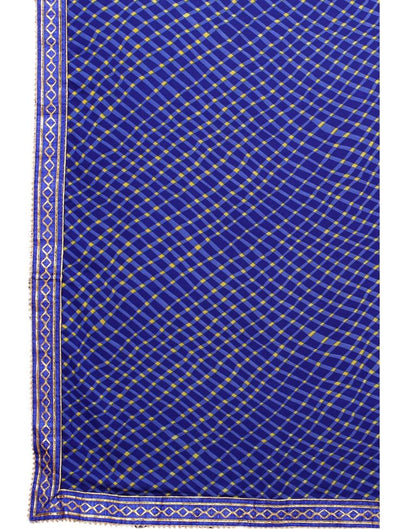 Brilliant Blue Printed Saree | Sudathi