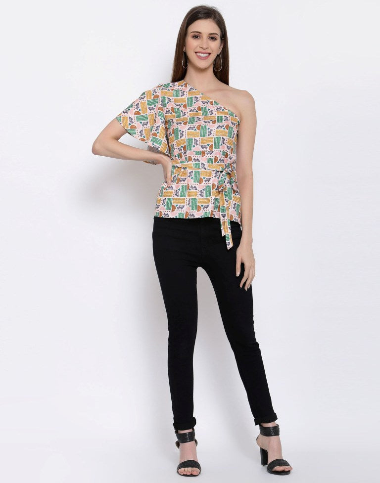 Multicolour Printed Top | Leemboodi