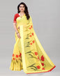 Favourable Yellow Printed Saree | Sudathi