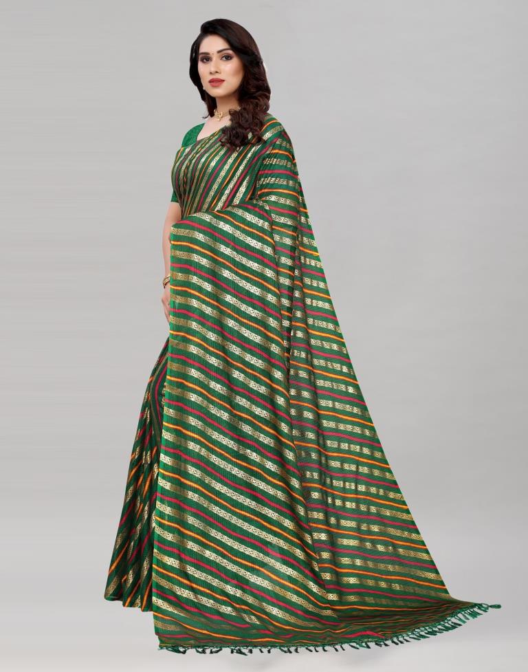 Green Kota Checks Saree | Sudathi