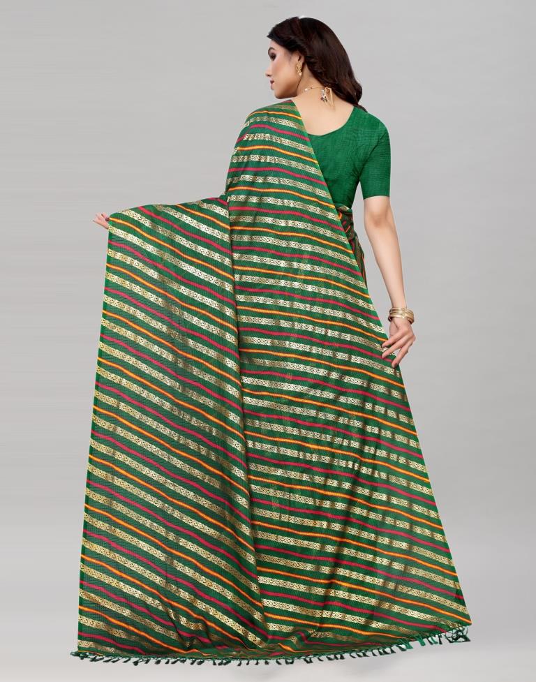 Green Kota Checks Saree | Sudathi