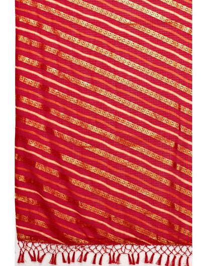 Red Kota Checks Printed Saree | Sudathi
