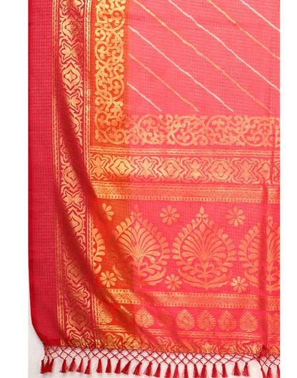 Pink Kota Checks Printed Saree | Sudathi