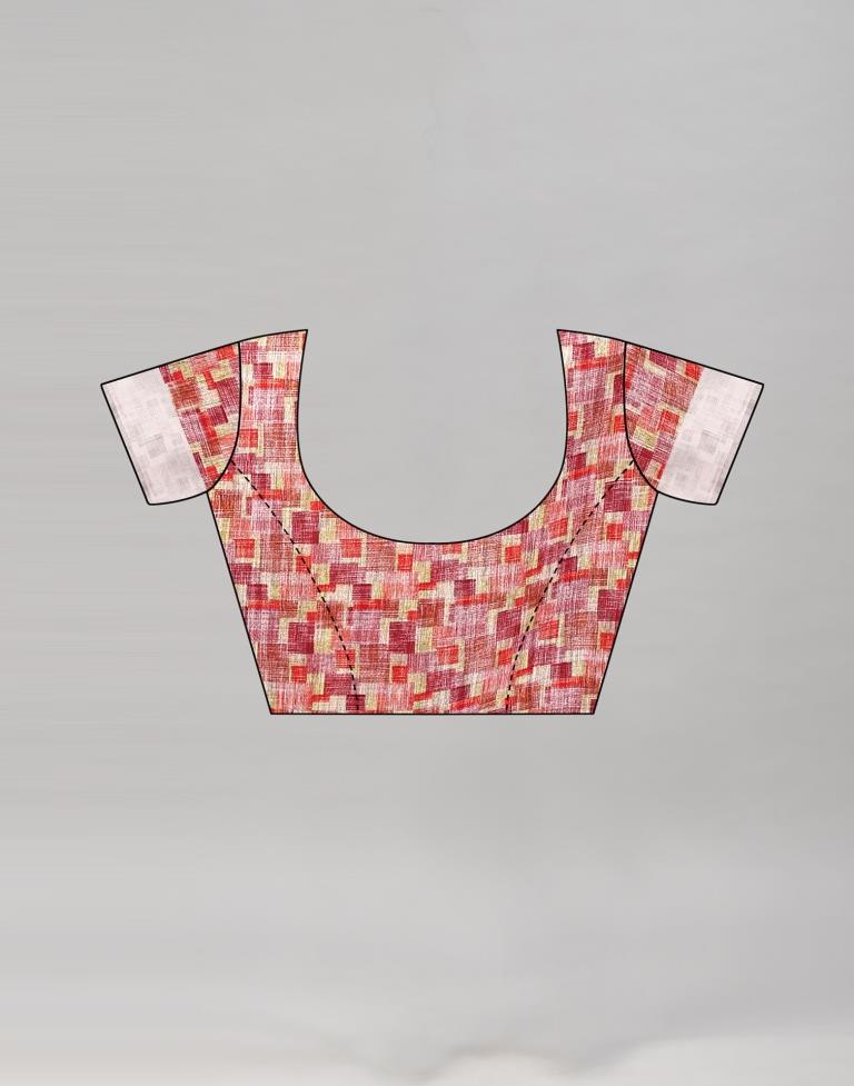 Grey Cotton Printed Saree | Sudathi