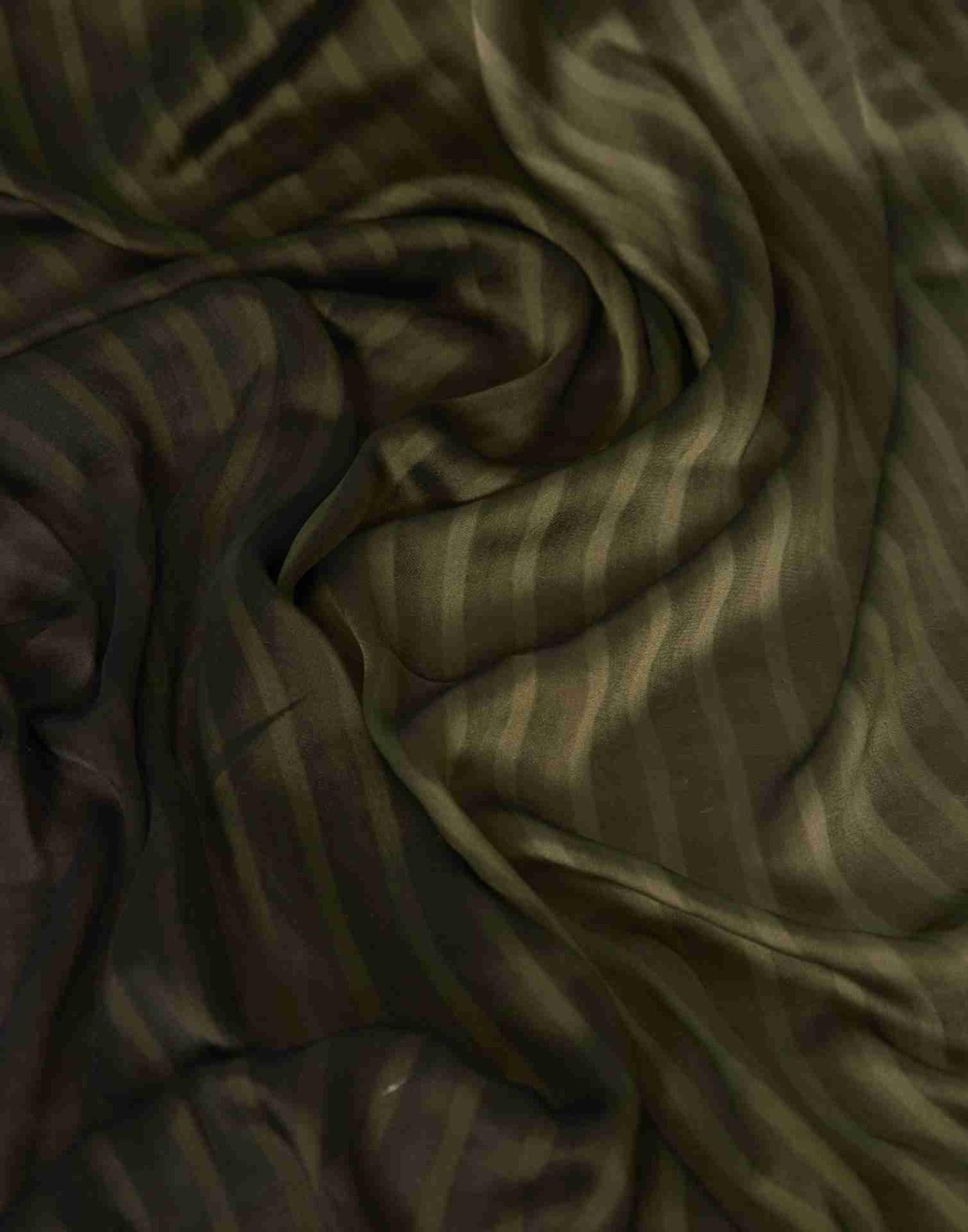 Ready To Wear Army Green Georgette Plain Saree