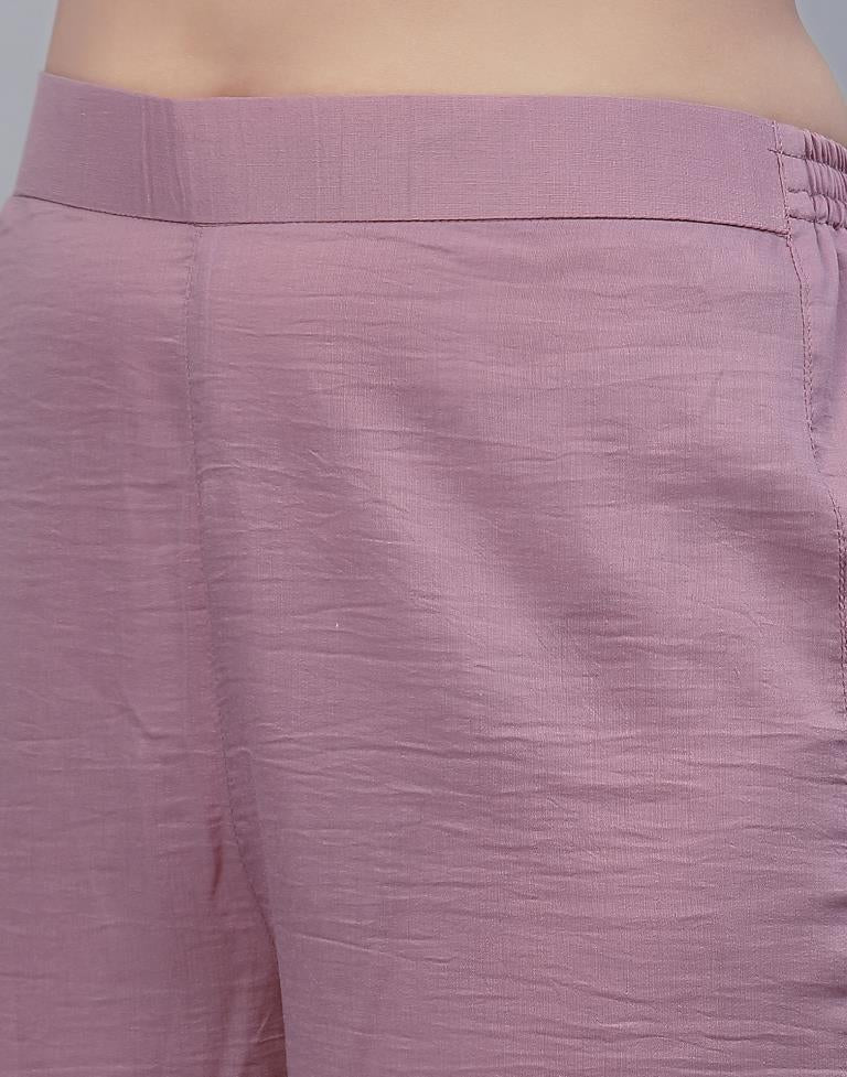 Lavender Kurti With Pant And Dupatta | Leemboodi