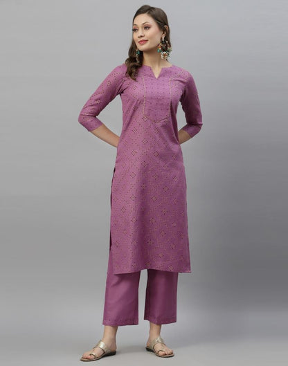 Lavender Kurti With Pant And Dupatta | Leemboodi