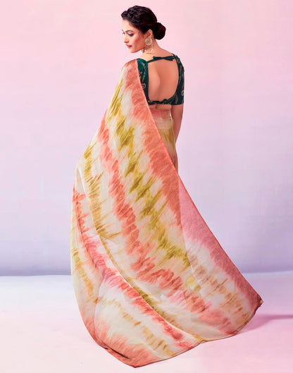 Ready to Wear Multicoloured Chiffon Printed Saree