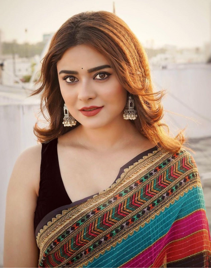 Multicoloured Sequence Saree | Sudathi