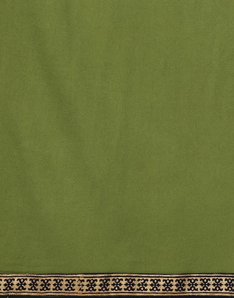 Green Rayon Kurti with Pant And Dupatta | Leemboodi