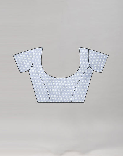 Steel Grey Printed Saree | Sudathi