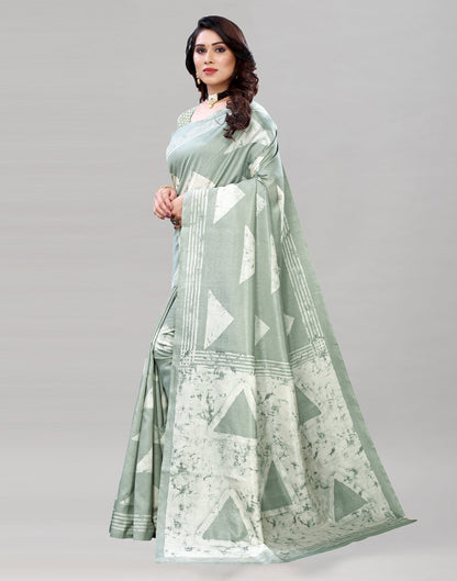 Grey Printed Saree | Sudathi