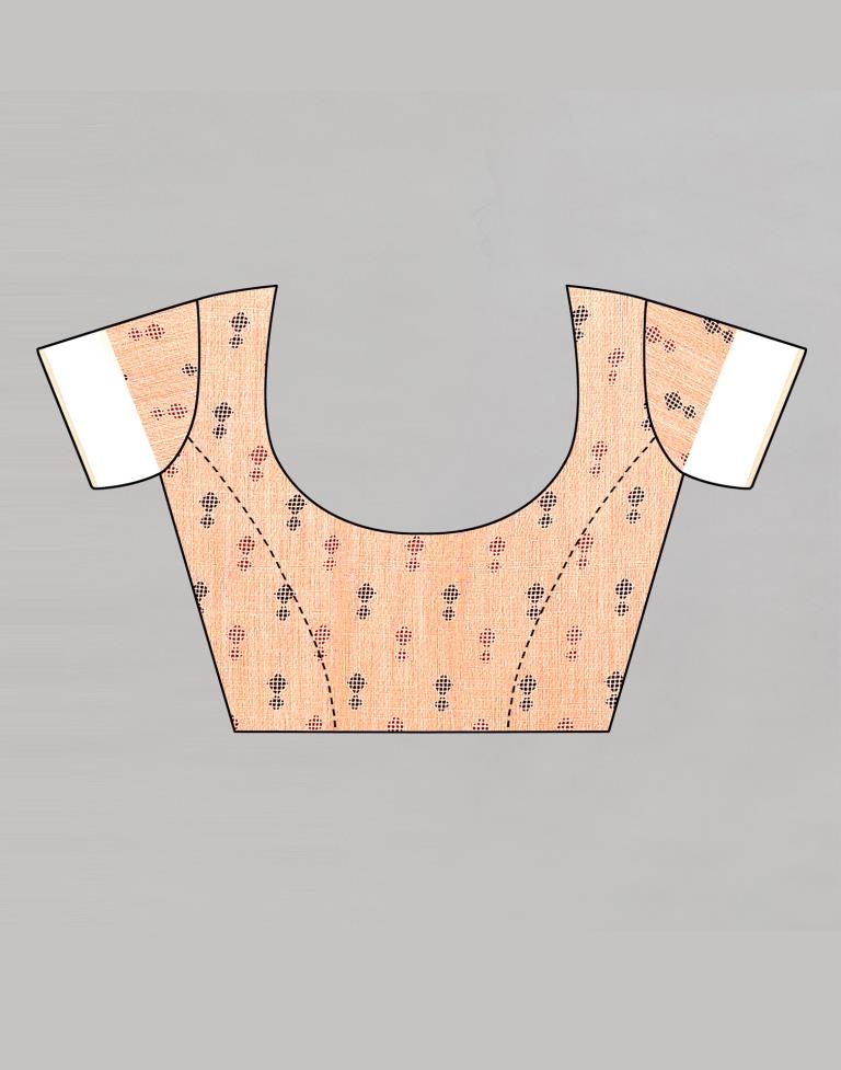 Enchanting Peach Cotton Saree | Sudathi