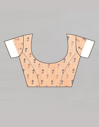 Enchanting Peach Cotton Saree | Sudathi