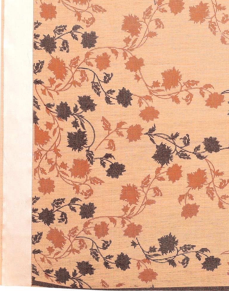 Enchanting Peach Cotton Saree | Sudathi