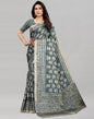 Teal Silk Printed Saree | Sudathi