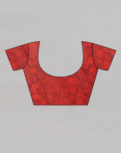 Maroon Silk Printed Saree | Sudathi