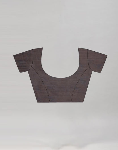 Coffee Brown Chinon Printed Saree | Sudathi