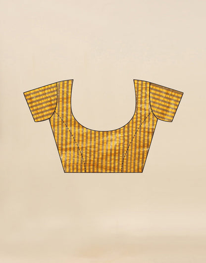 Mustard Yellow Embroidered Silk Saree | Sudathi