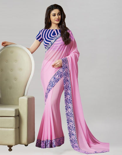Pink Embroidery Saree | Sudathi