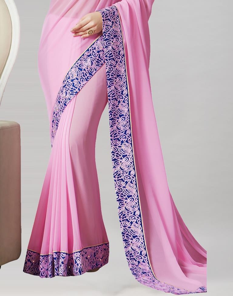 Pink Embroidery Saree | Sudathi