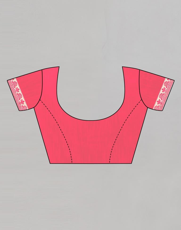 Punch Pink Cotton Saree | Sudathi