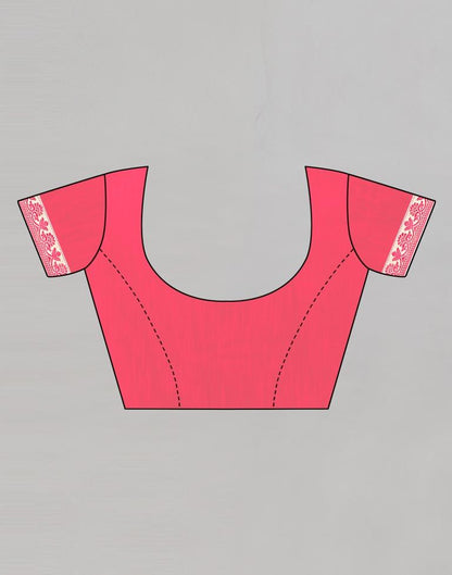 Punch Pink Cotton Saree | Sudathi