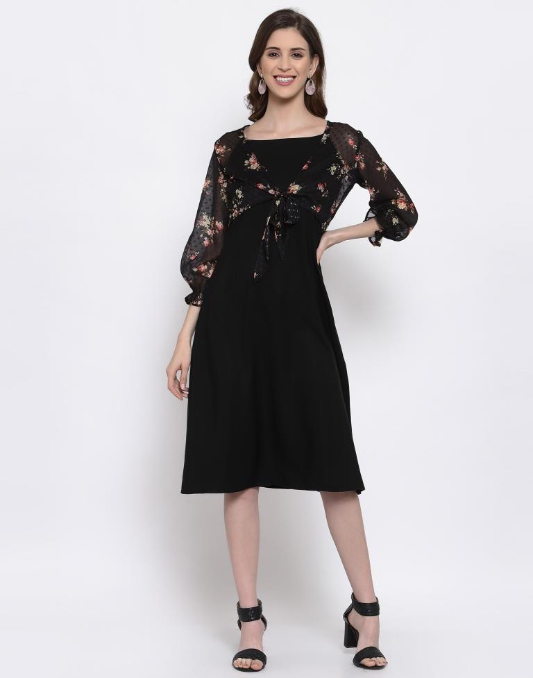 Black A-line Dress | Sudathi