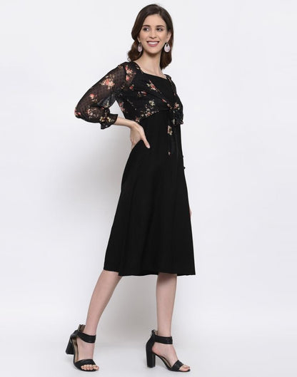 Black A-line Dress | Sudathi