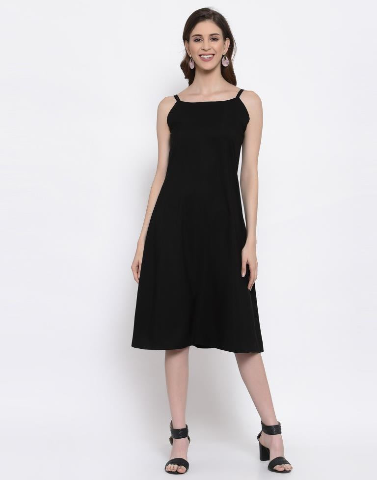 Black A-line Dress | Sudathi