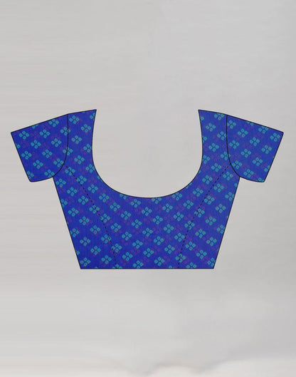 Blue Floral Bandhani Printed Chiffon Saree | Sudathi