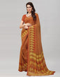 Orange Coloured Georgette Printed Casual saree | Sudathi