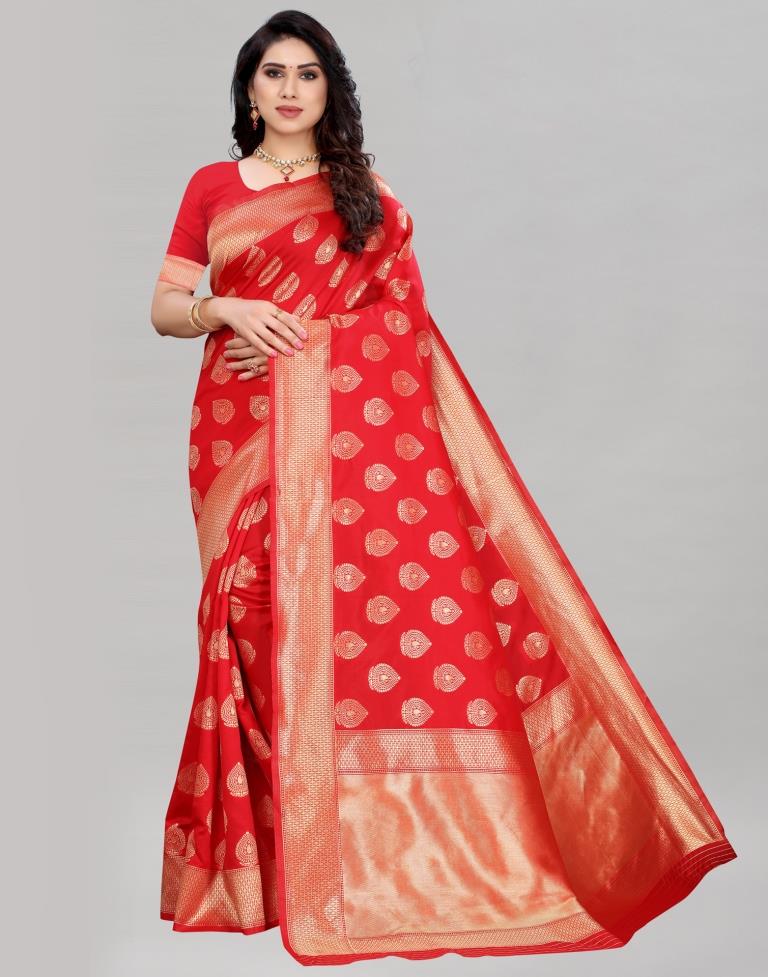 Red Banarasi Silk Saree