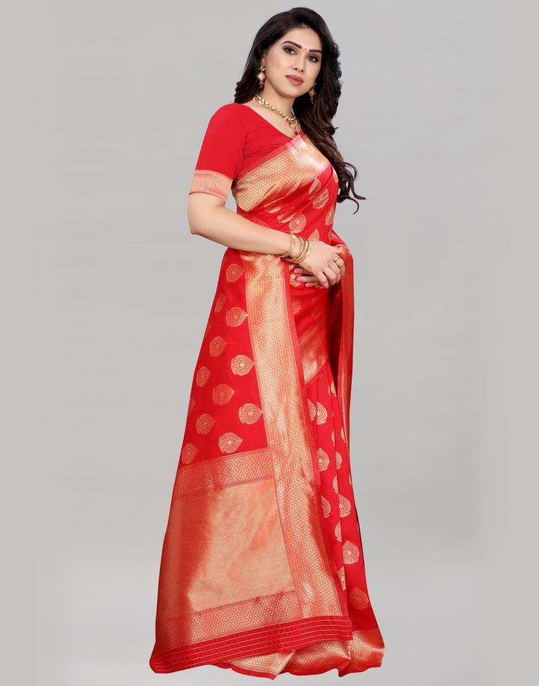 Red Banarasi Silk Saree