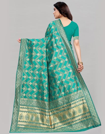 Gleaming Rama Banarasi Saree | Sudathi