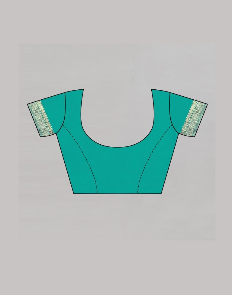 Gleaming Rama Banarasi Saree | Sudathi