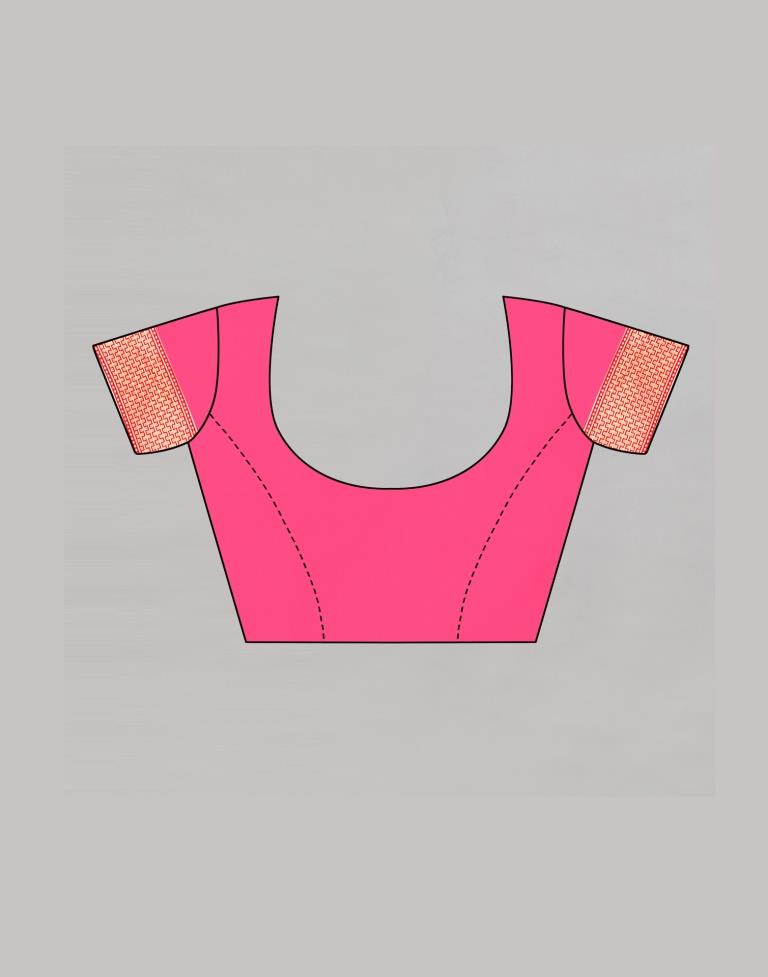 Idyiic Neon Pink Banarasi Saree | Sudathi