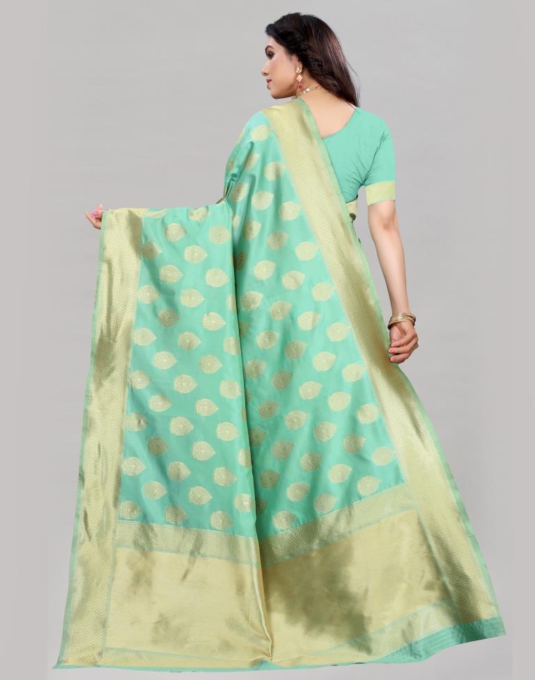Pista Cream Banarasi Saree | Sudathi
