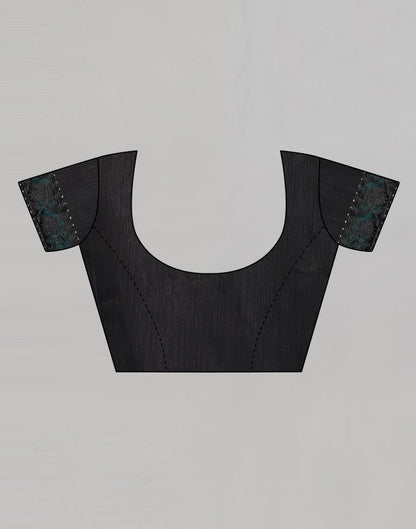 Blooming Grey Silk Saree | Sudathi