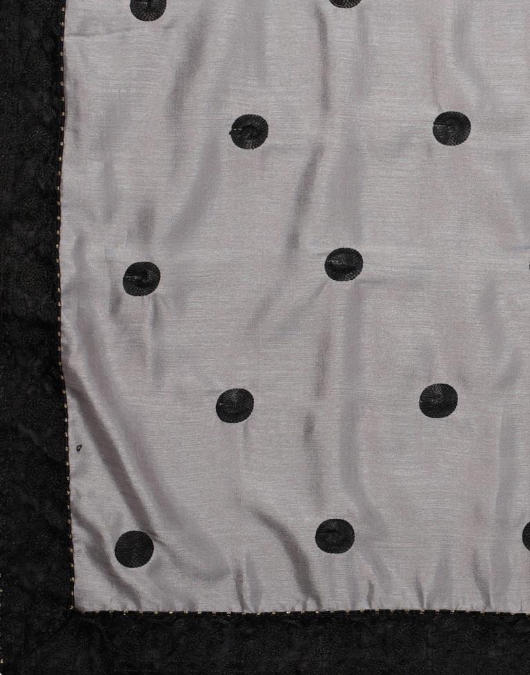 Blooming Grey Silk Saree | Sudathi