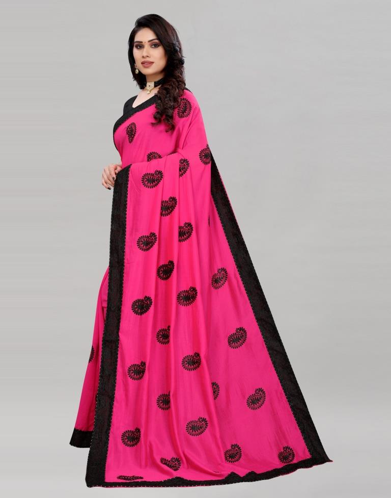 Creative Pink Silk Saree | Sudathi