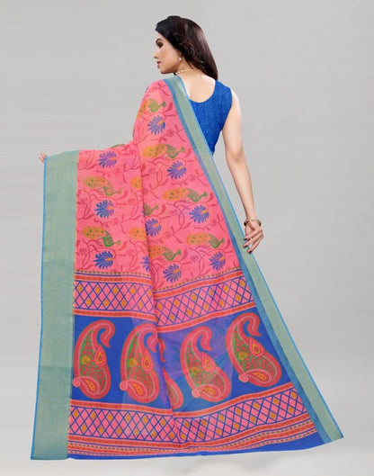 Punch Pink Cotton Saree | Sudathi