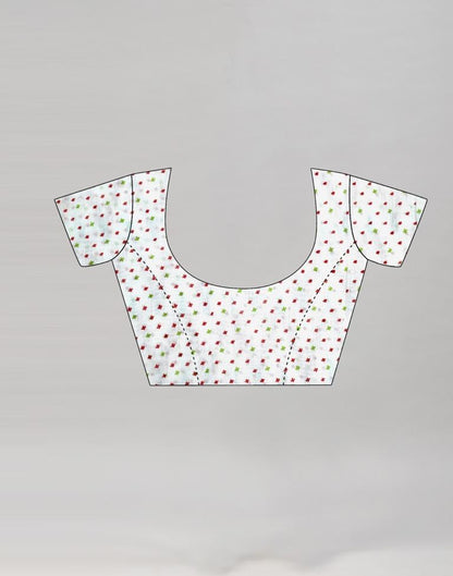 Voguish White Cotton Saree | Sudathi