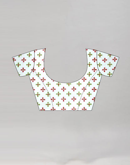 Captivating White Cotton Saree | Sudathi