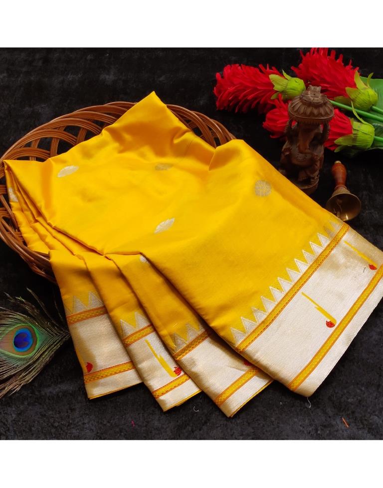 Turmeric Yellow Paithani Saree | Sudathi